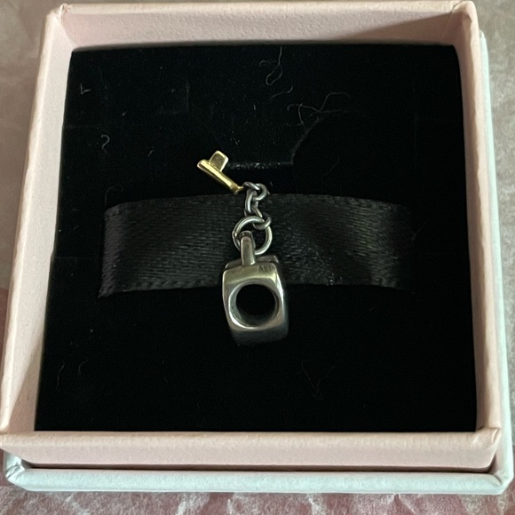 Pandora Heart & Key Charm Two-Tone - Picture 2 of 2